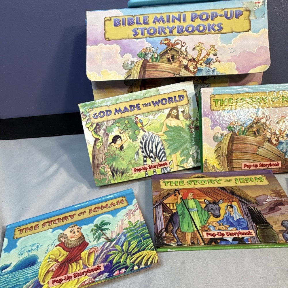 Landoll Bible Mini Pop-Up Storybooks 5 Mini Illustrated Box Set 1999 Ages 4-8 - Picture 6 of 12